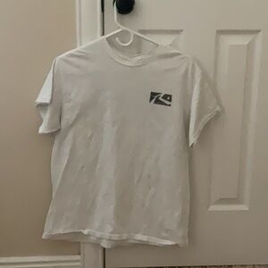 White and gray tee